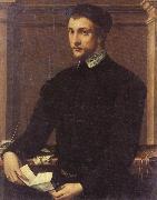 Francesco Salviati Portrait of a Gentleman with a Letter oil